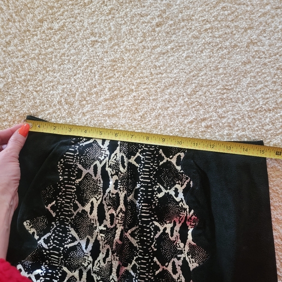 Black Metallic Silver Leather  Suede Reptile Print by Metrostyle , Size 12 - Picture 5 of 11